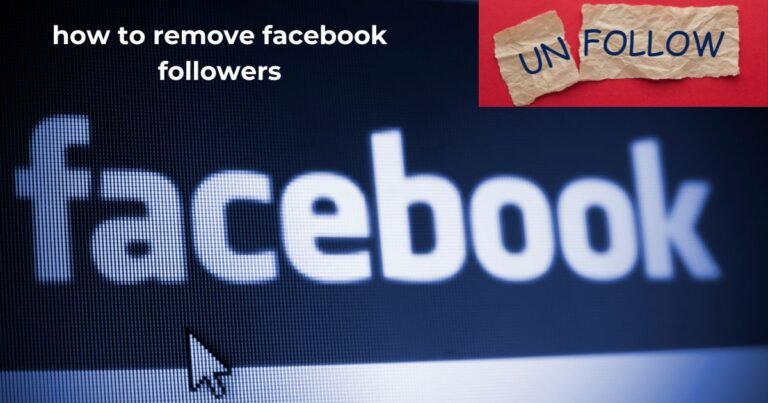 how to remove facebook followers